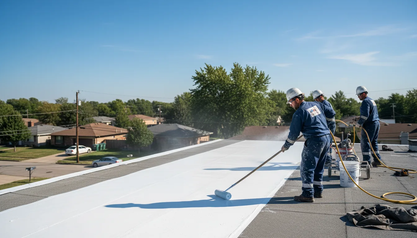 Commercial roof coating in Tishomingo, OK near me